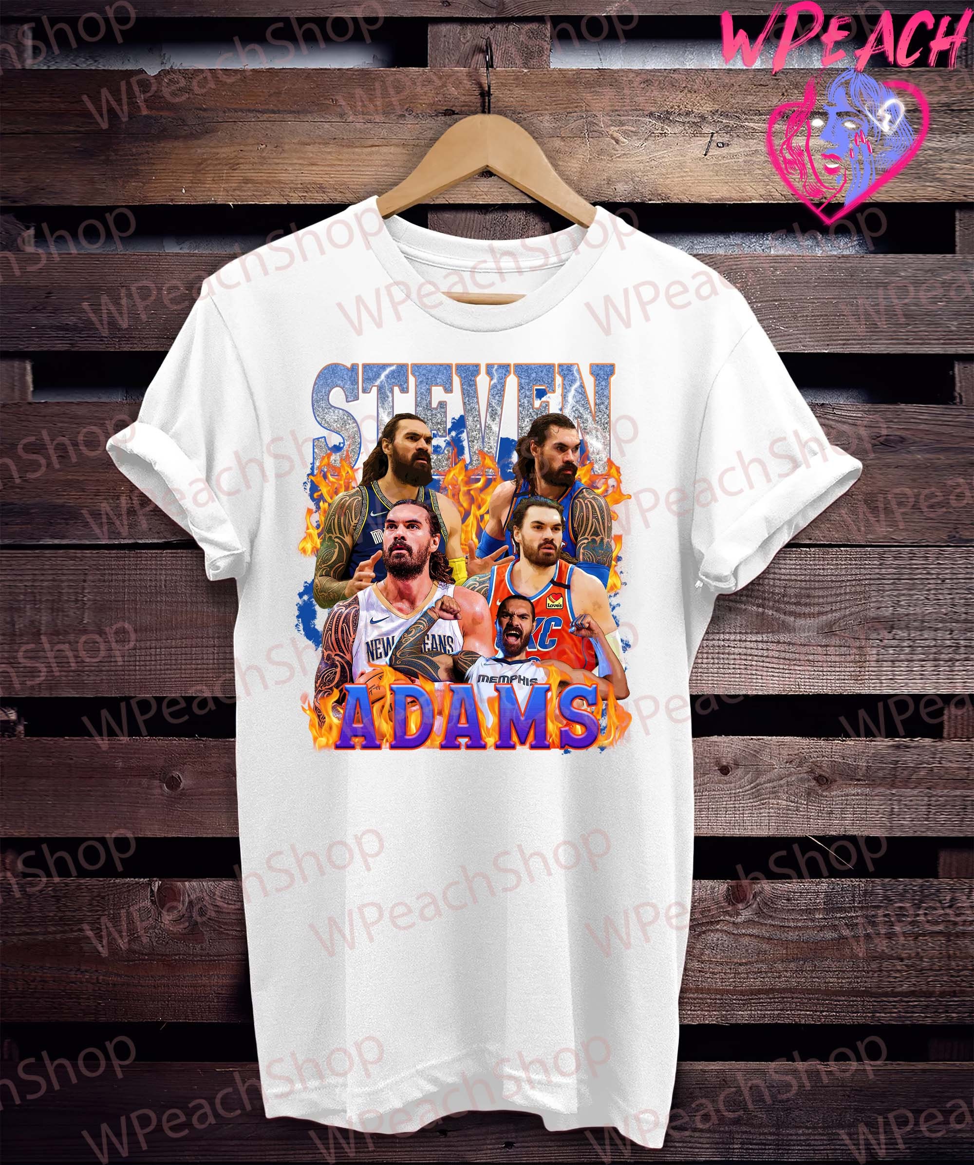 Fire 80's Vintage Steven Adams Memphis Grizzlies Basketball Unisex T-Shirt Fire 80's Vintage Steven Adams Memphis Grizzlies Basketball Unisex T-Shirt