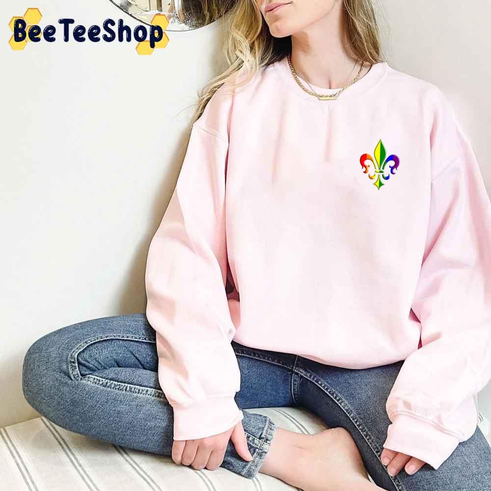 Fleur De Lis Rainbow Pride Colours Unisex T-Shirt Fleur De Lis Rainbow Pride Colours Unisex T-Shirt