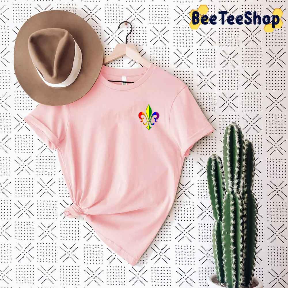 Fleur De Lis Rainbow Pride Colours Unisex T-Shirt Fleur De Lis Rainbow Pride Colours Unisex T-Shirt