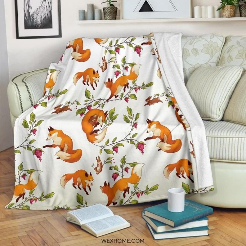 Fox Patterns White Best Seller Fleece Blanket Gift For Fan, Premium Comfy Sofa Throw Blanket Gift Fox Patterns White Best Seller Fleece Blanket Gift For Fan, Premium Comfy Sofa Throw Blanket Gift