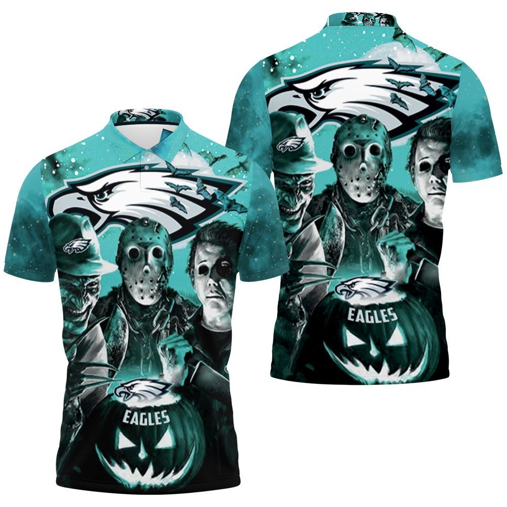 Freddy Jason Michael Myers Loves Philadelphia Eagles Pumpkin Head Halloween 3d Polo Shirt All Over Print Shirt 3d T-shirt Freddy Jason Michael Myers Loves Philadelphia Eagles Pumpkin Head Halloween 3d Polo Shirt All Over Print Shirt 3d T-shirt