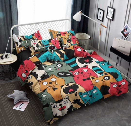 Funny Color Cats Bedding Sets Funny Color Cats Bedding Sets