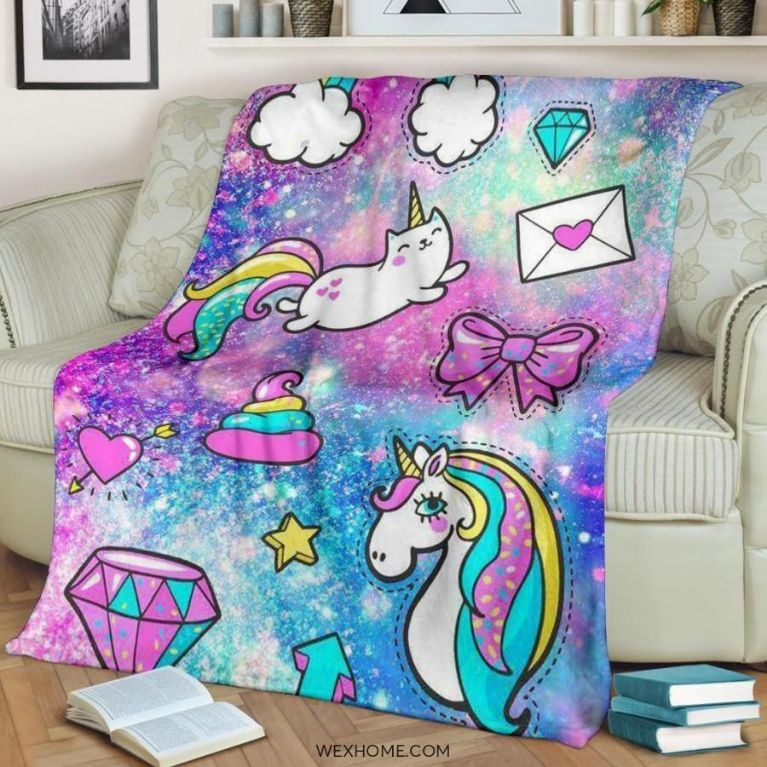 Funny Rainbow Unicorn And Cat Best Seller Fleece Blanket Gift For Fan, Premium Comfy Sofa Throw Blanket Gift Funny Rainbow Unicorn And Cat Best Seller Fleece Blanket Gift For Fan, Premium Comfy Sofa Throw Blanket Gift