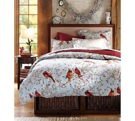 Gentle Pattern Cardinal Bird Bedding Sets Gentle Pattern Cardinal Bird Bedding Sets