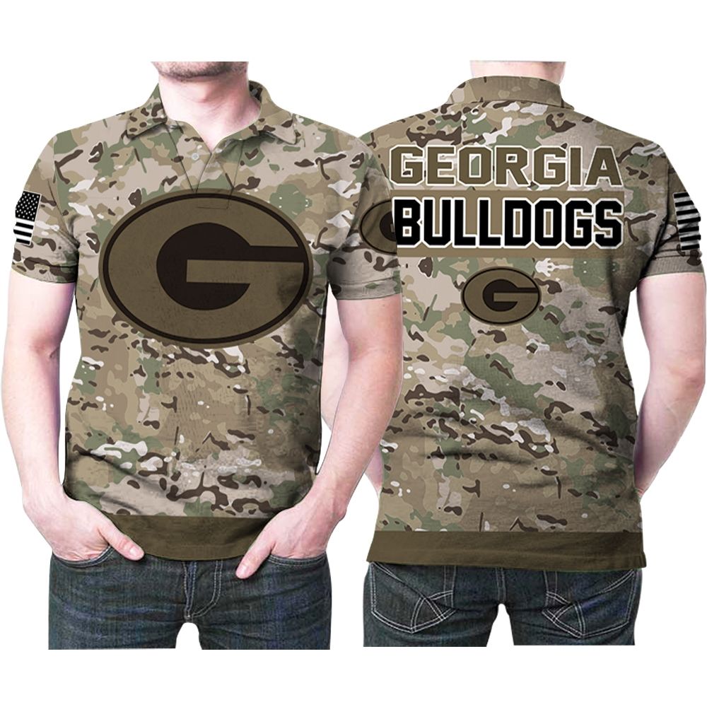 Georgia Bulldogs Camo Pattern 3d Polo Shirt All Over Print Shirt 3d T-shirt Georgia Bulldogs Camo Pattern 3d Polo Shirt All Over Print Shirt 3d T-shirt