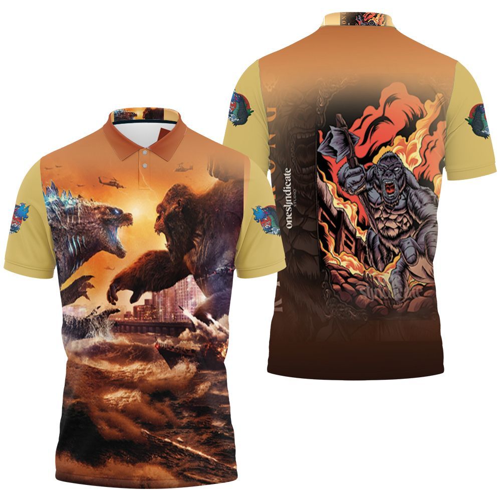 Godzilla Vs Kong Battle For Looking The King Godzilla Vs Kong Polo Shirt All Over Print Shirt 3d T-shirt Godzilla Vs Kong Battle For Looking The King Godzilla Vs Kong Polo Shirt All Over Print Shirt 3d T-shirt