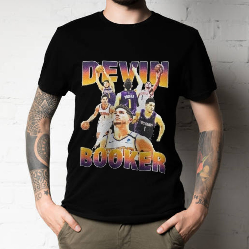 Gradient Vintage Devin Booker Phoenix Suns Basketball Unisex T-Shirt Gradient Vintage Devin Booker Phoenix Suns Basketball Unisex T-Shirt