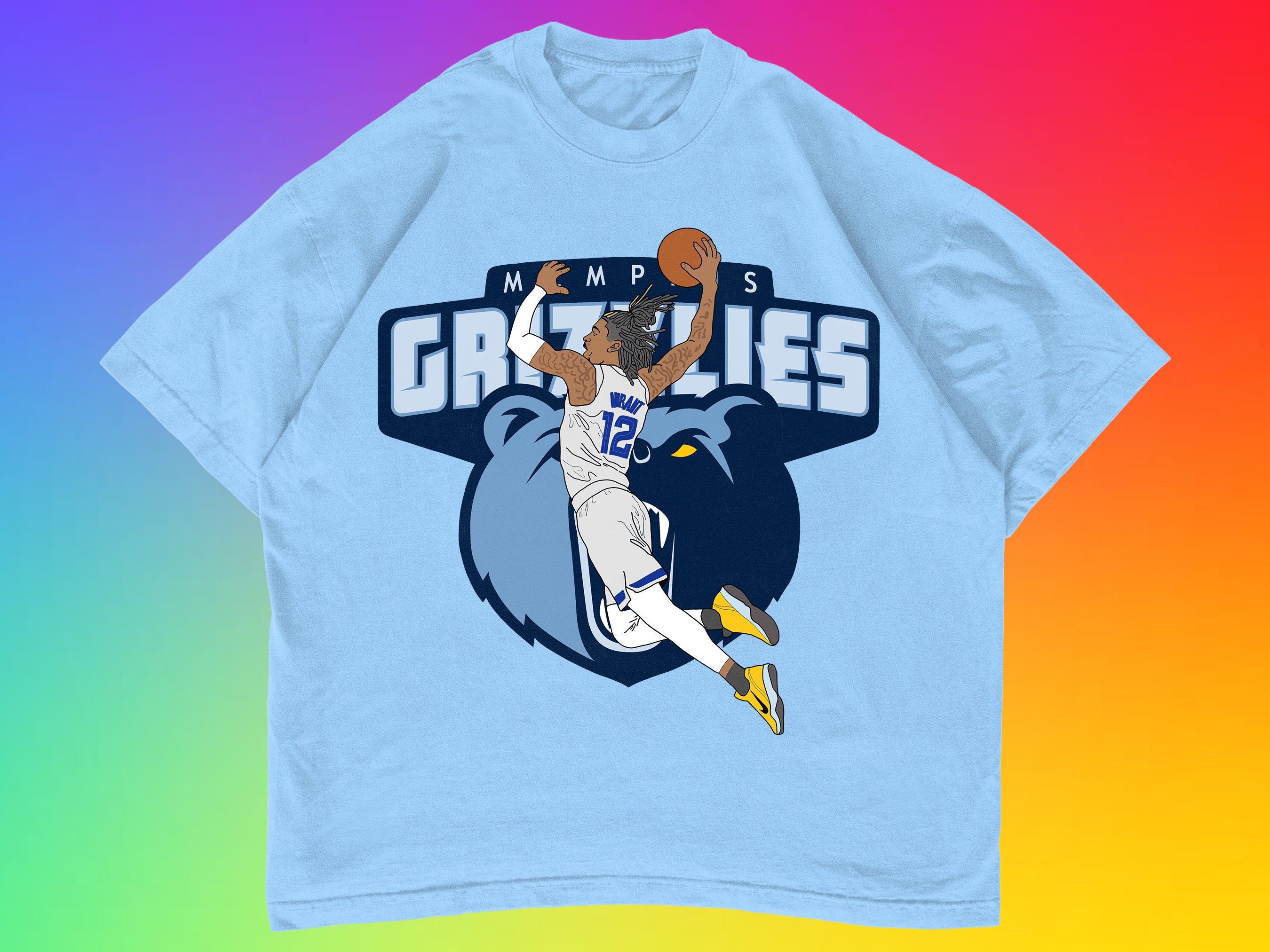 Graphic Design Ja Morant 12 Memphis Grizzlies Basketball Unisex T-Shirt