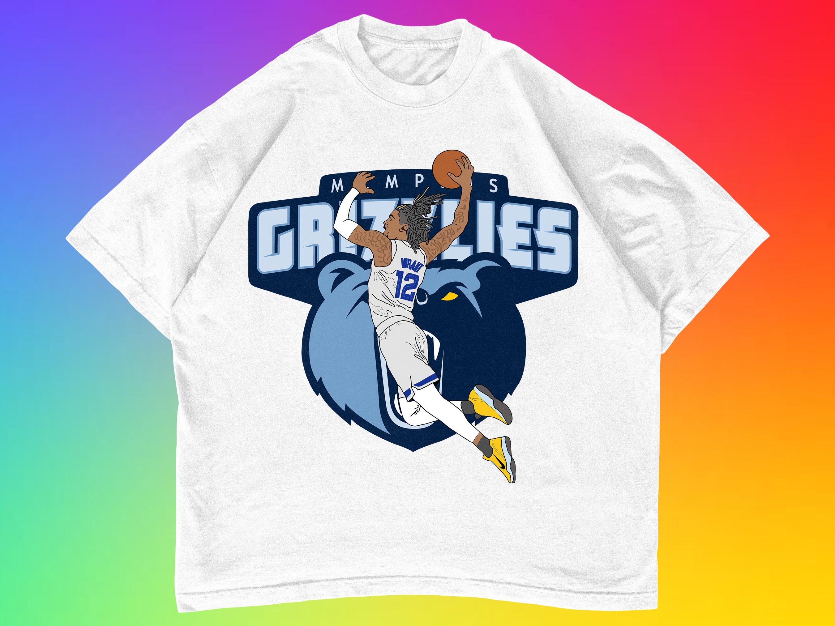 Graphic Design Ja Morant 12 Memphis Grizzlies Basketball Unisex T-Shirt