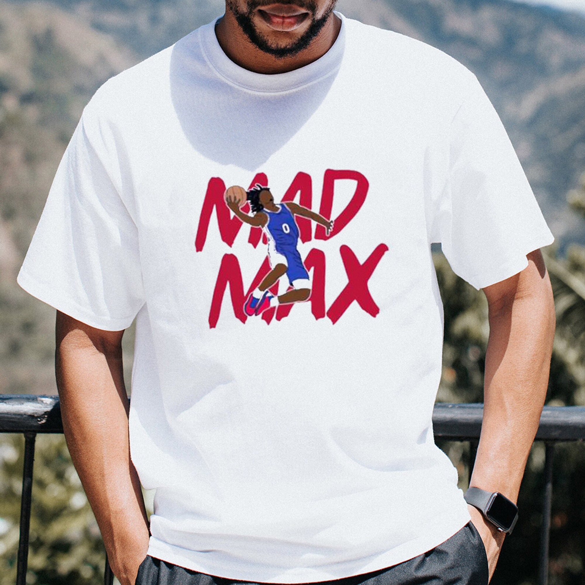 Graphic Tyrese Maxey Mad Philadelphia 76ers Basketball Unisex T-Shirt Graphic Tyrese Maxey Mad Philadelphia 76ers Basketball Unisex T-Shirt