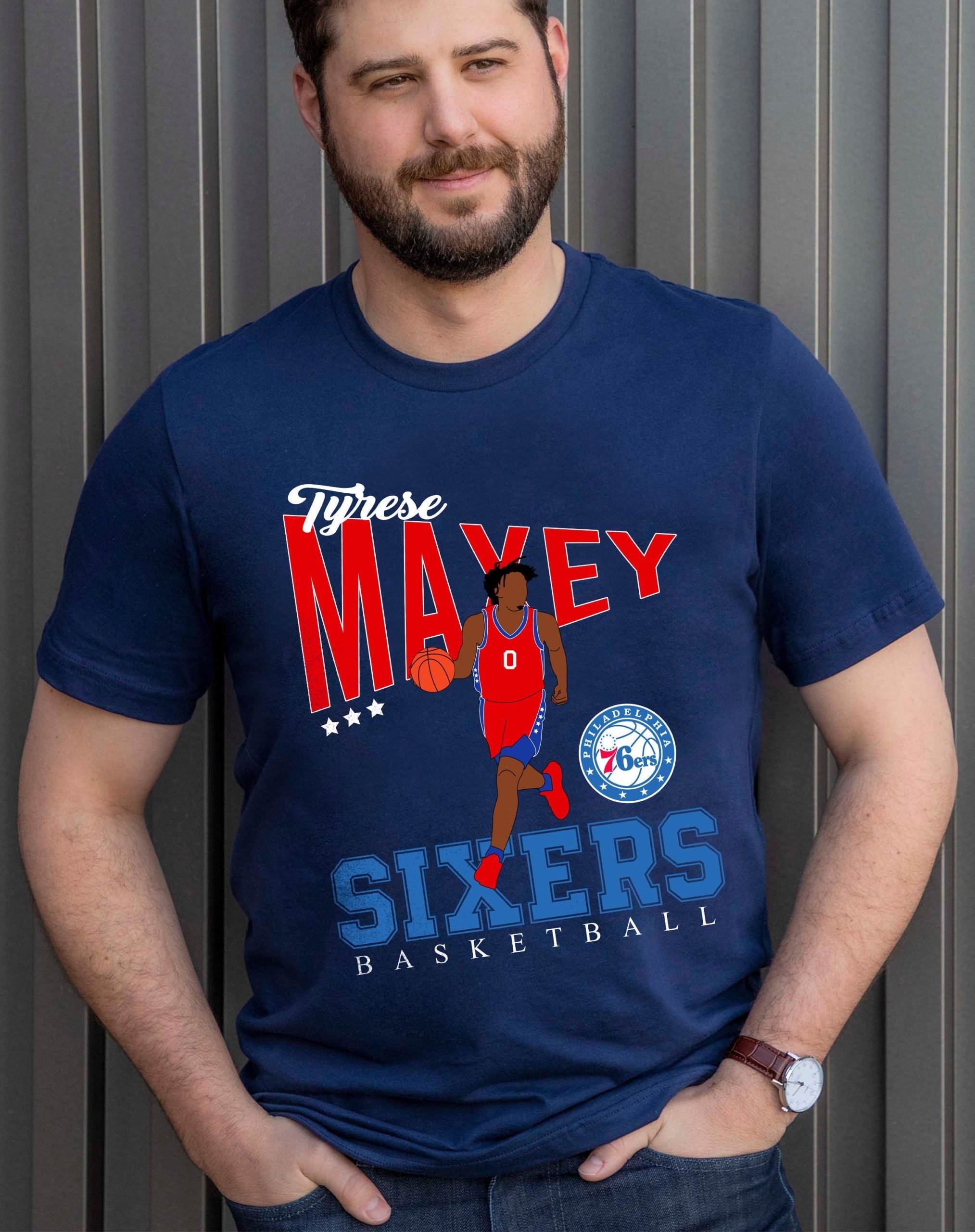 Graphic Tyrese Maxey Phila Art Philadelphia 76ers Basketball Players Unisex T-Shirt Graphic Tyrese Maxey Phila Art Philadelphia 76ers Basketball Players Unisex T-Shirt