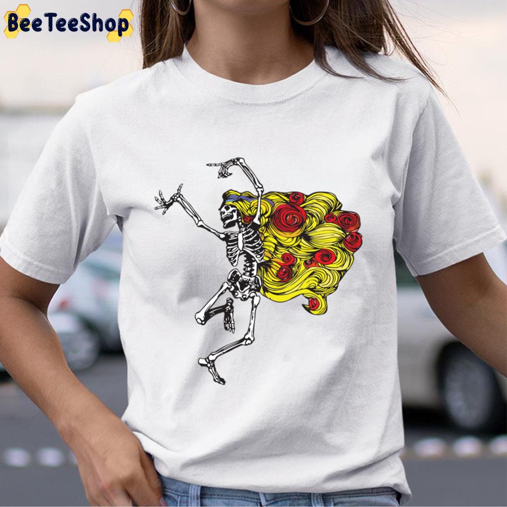 Grateful Lady Skeleton Dancing Hall Spinner Unisex T-Shirt Grateful Lady Skeleton Dancing Hall Spinner Unisex T-Shirt