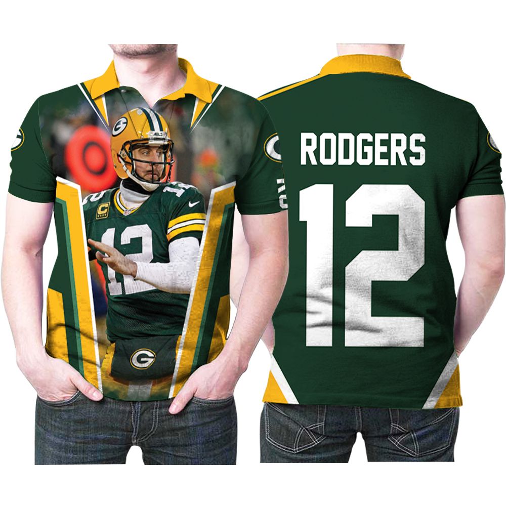 Green Bay Packers Aaron Rodgers Legend 12 Nfl American Football Green 3d Designed Allover Gift For Packers Fans Polo Shirt Green Bay Packers Aaron Rodgers Legend 12 Nfl American Football Green 3d Designed Allover Gift For Packers Fans Polo Shirt
