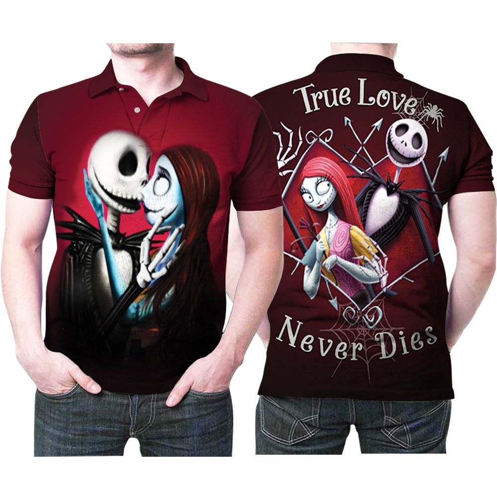 Halloween Jack Skellington Sally True Love Never Dies Nightmare Before Christmas Horror 3d Printed Gift For Jack Skellington Fan Polo Shirt Halloween Jack Skellington Sally True Love Never Dies Nightmare Before Christmas Horror 3d Printed Gift For Jack Skellington Fan Polo Shirt
