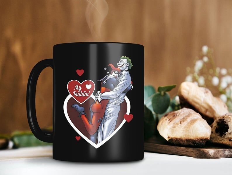 Harley Quinn And The Joker My Puddin’ Mug Suicide Squad Mug Dc Comics Mug Happy Valentine Day Gift Premium Sublime Ceramic Coffee Mug Black Harley Quinn And The Joker My Puddin’ Mug Suicide Squad Mug Dc Comics Mug Happy Valentine Day Gift Premium Sublime Ceramic Coffee Mug Black