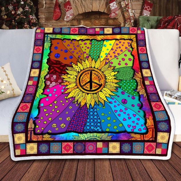 Hippie Sunflower Premium Comfy Sofa Throw Blanket Hippie Sunflower Premium Comfy Sofa Throw Blanket