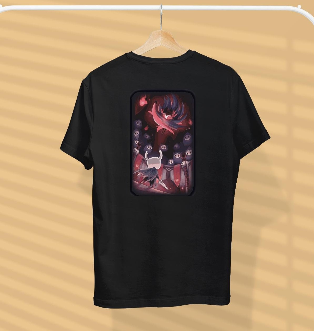 Hollow Knight The Knight Facing Master Grimm Unisex T-Shirt Hollow Knight The Knight Facing Master Grimm Unisex T-Shirt
