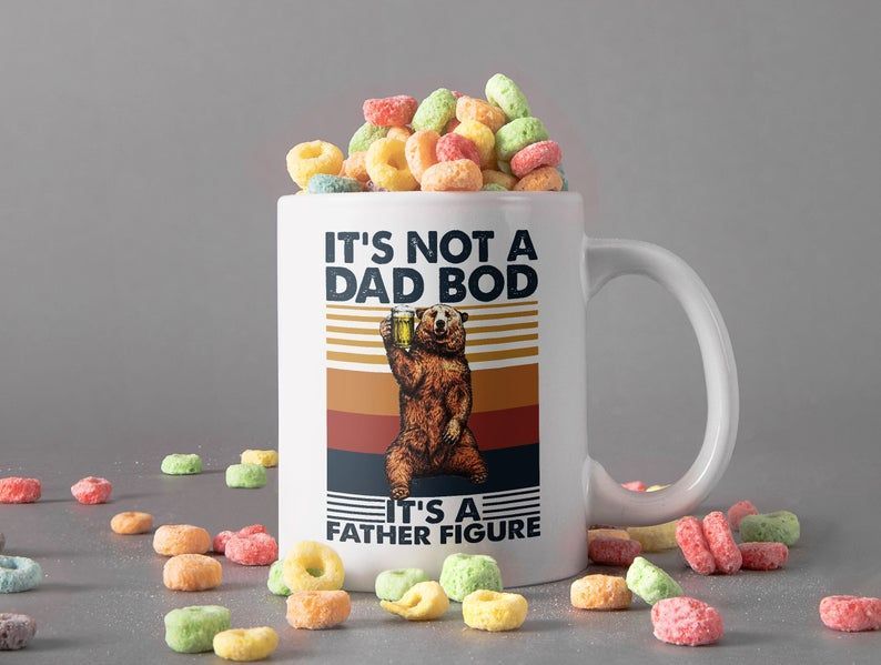 It's Not A Dad Bod It's A Father Figure Mug Gift For Dad Retro Vintage Mug Father Day Gift Bear Premium Sublime Ceramic Coffee Mug White It's Not A Dad Bod It's A Father Figure Mug Gift For Dad Retro Vintage Mug Father Day Gift Bear Premium Sublime Ceramic Coffee Mug White