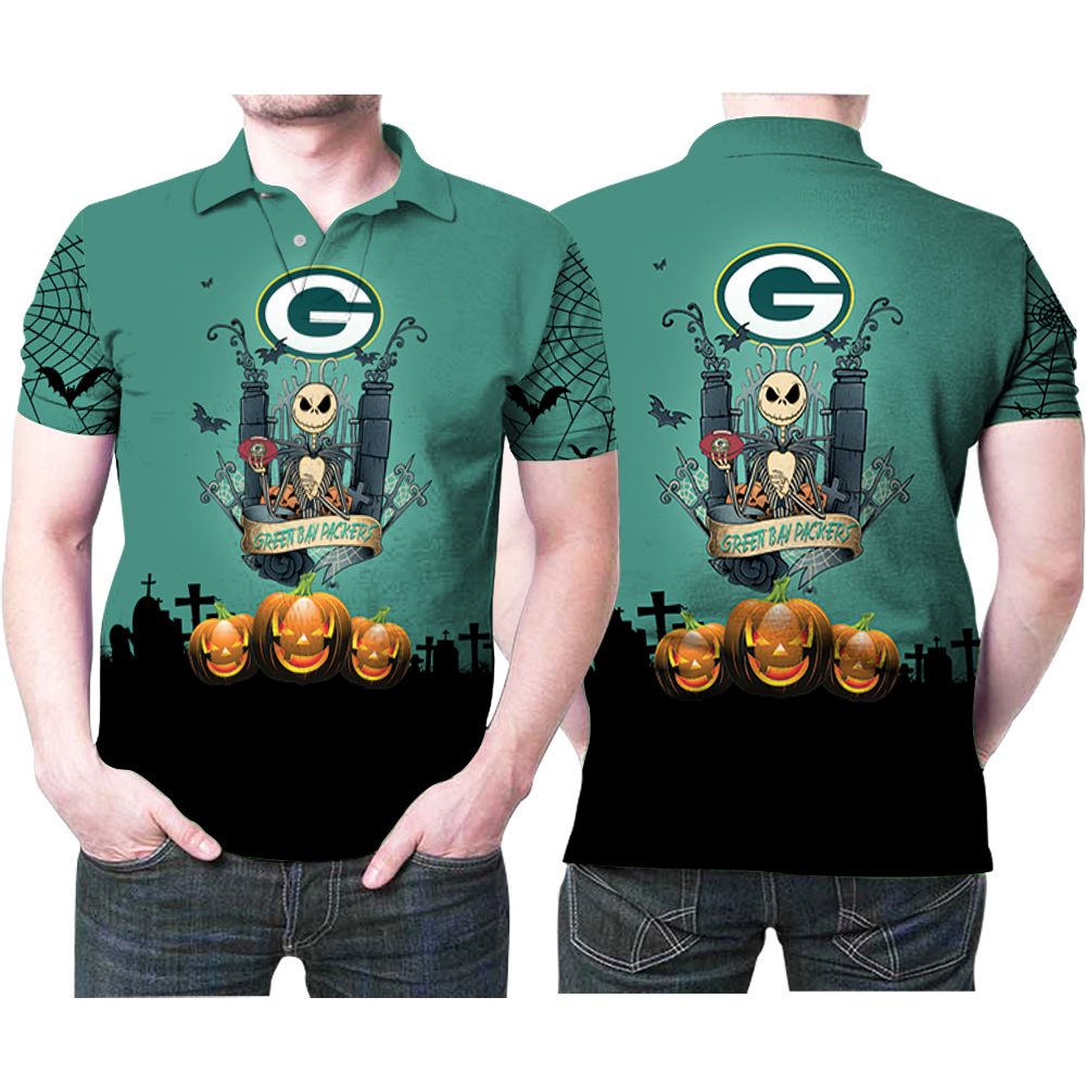 Jack Skellington Green Bay Packers Nfl American Football Team Logo Gift For Packers Fans Polo Shirt All Over Print Shirt 3d T-shirt Jack Skellington Green Bay Packers Nfl American Football Team Logo Gift For Packers Fans Polo Shirt All Over Print Shirt 3d T-shirt