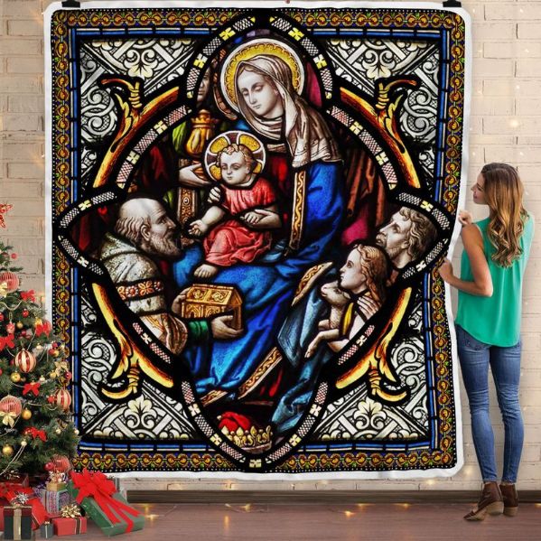 Jesus Presentation Stained Glass Premium Comfy Sofa Throw Blanket Jesus Presentation Stained Glass Premium Comfy Sofa Throw Blanket