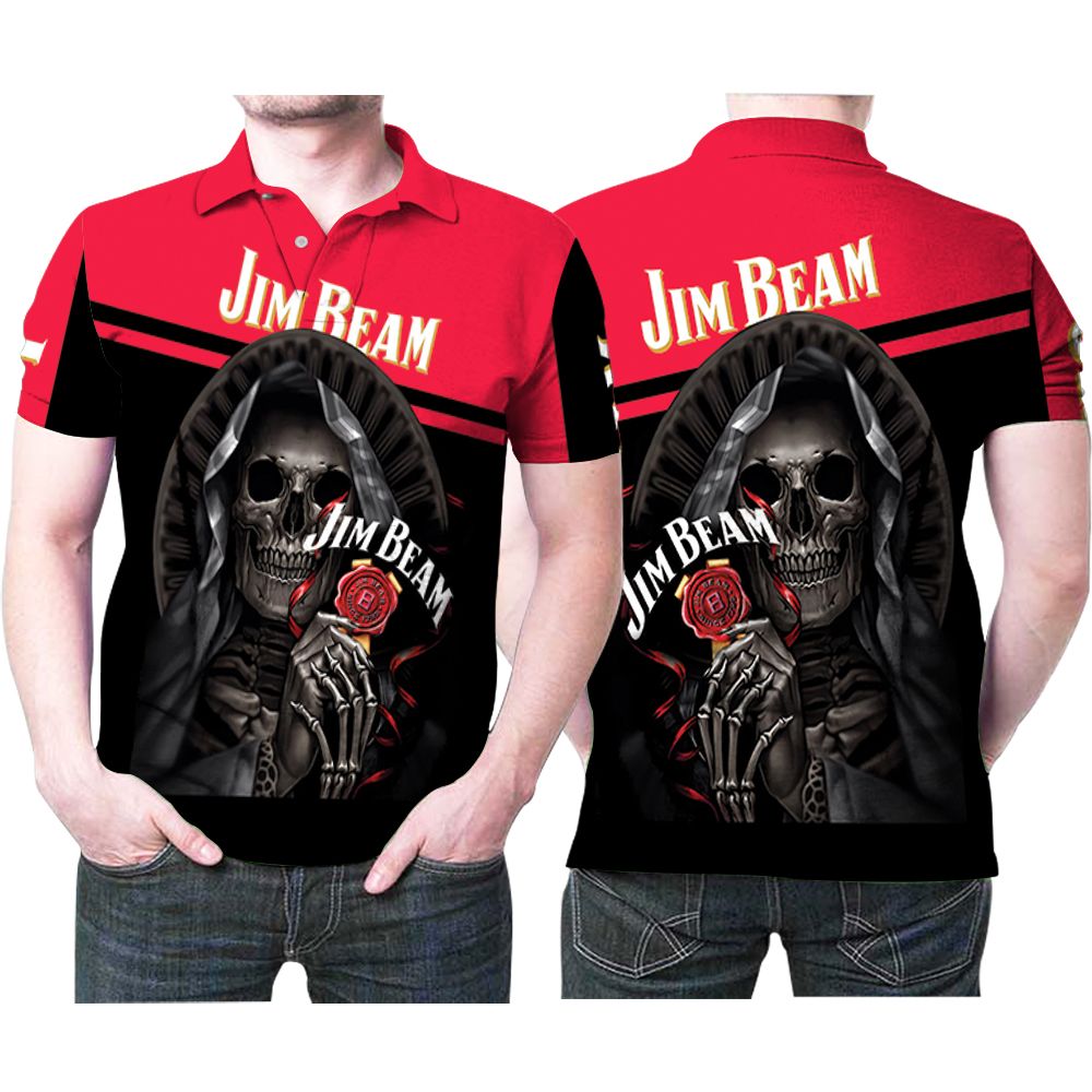 Jim Beam Bourbon Whiskey Logo Brand Death God Gift For Jim Beam Fans Bourbon Whiskey Lovers Polo Shirt All Over Print Shirt 3d T-shirt Jim Beam Bourbon Whiskey Logo Brand Death God Gift For Jim Beam Fans Bourbon Whiskey Lovers Polo Shirt All Over Print Shirt 3d T-shirt