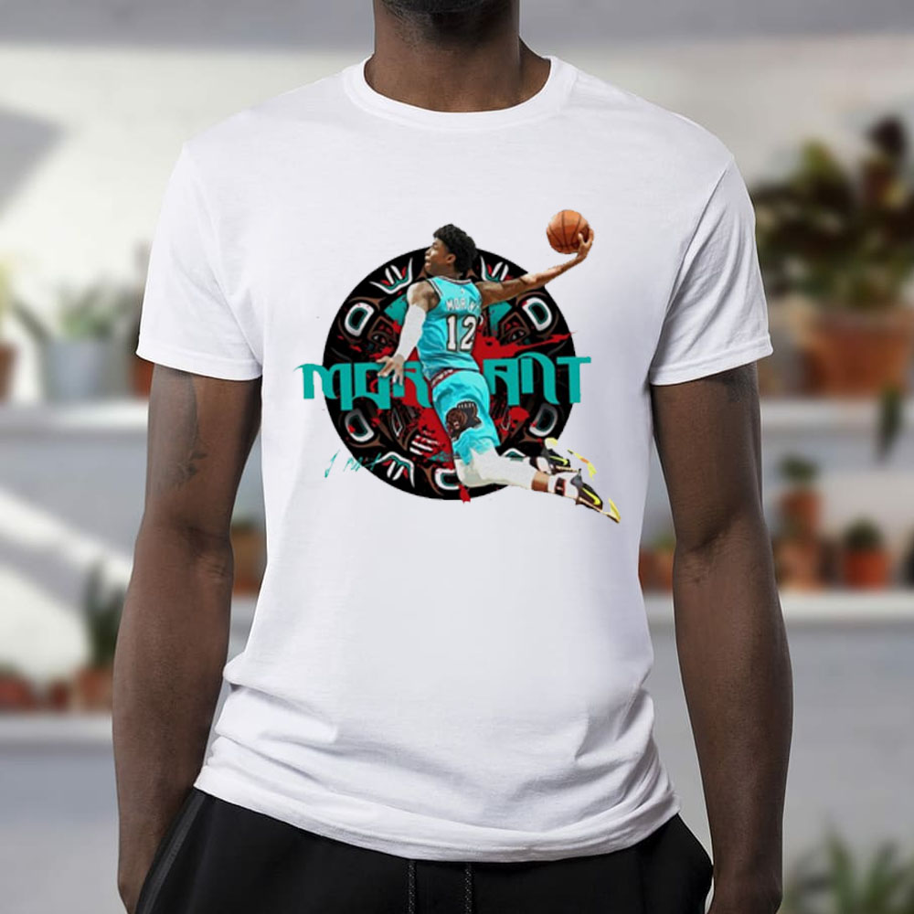 Jumping Ja Morant Signature Memphis Grizzlies Basketball Unisex T-Shirt Jumping Ja Morant Signature Memphis Grizzlies Basketball Unisex T-Shirt