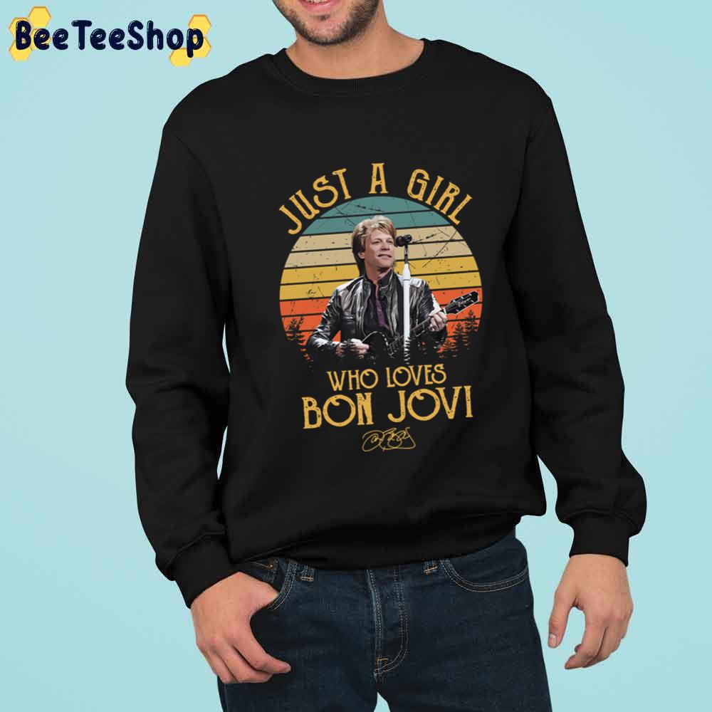 Just A Girl Who Loves Bon Rock Unisex T-Shirt Just A Girl Who Loves Bon Rock Unisex T-Shirt