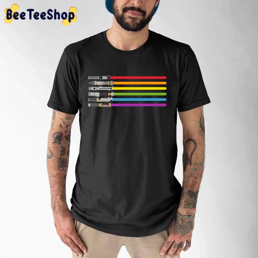 Lightsaber Rainbow Star Wars Unisex T-Shirt Lightsaber Rainbow Star Wars Unisex T-Shirt