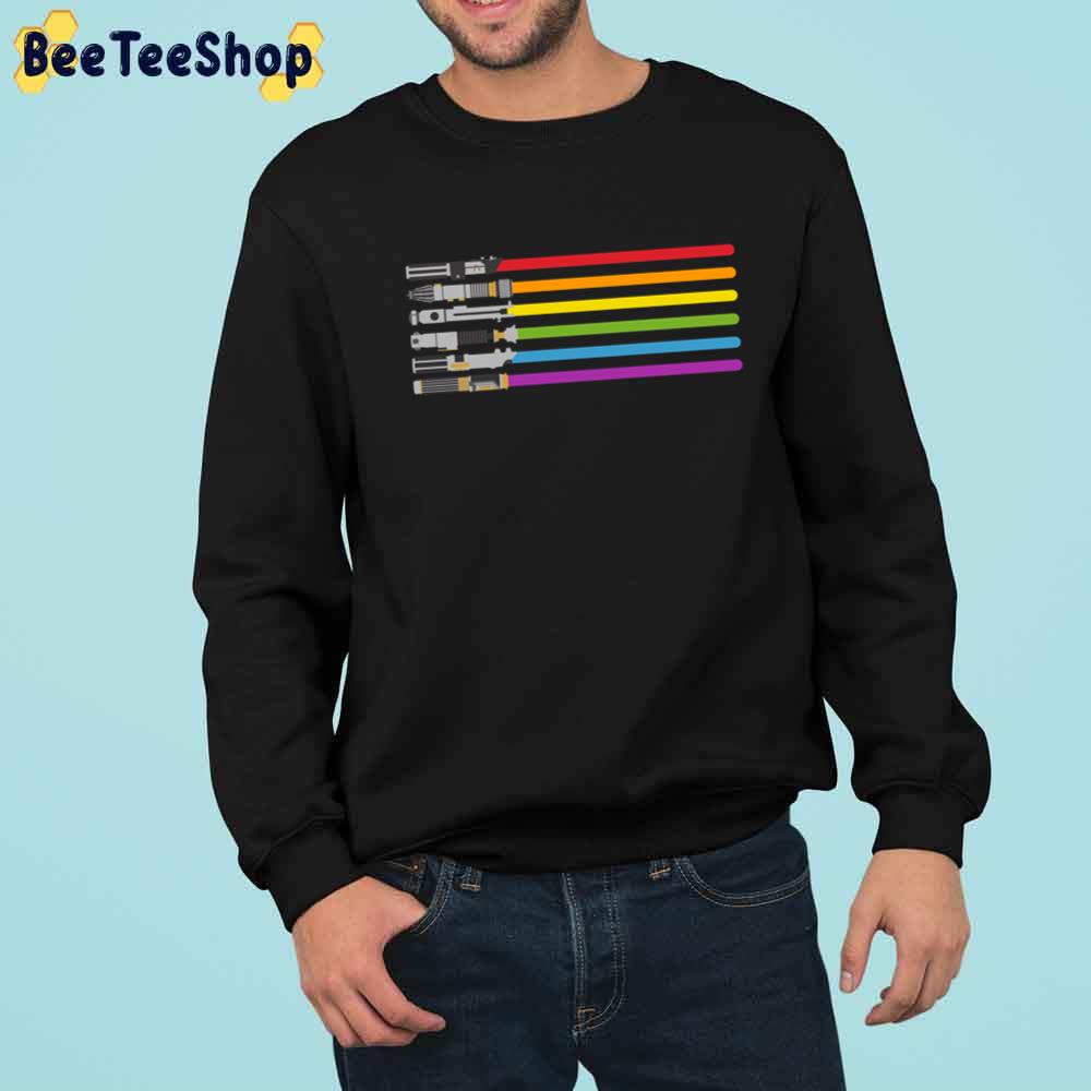 Lightsaber Rainbow Star Wars Unisex T-Shirt Lightsaber Rainbow Star Wars Unisex T-Shirt