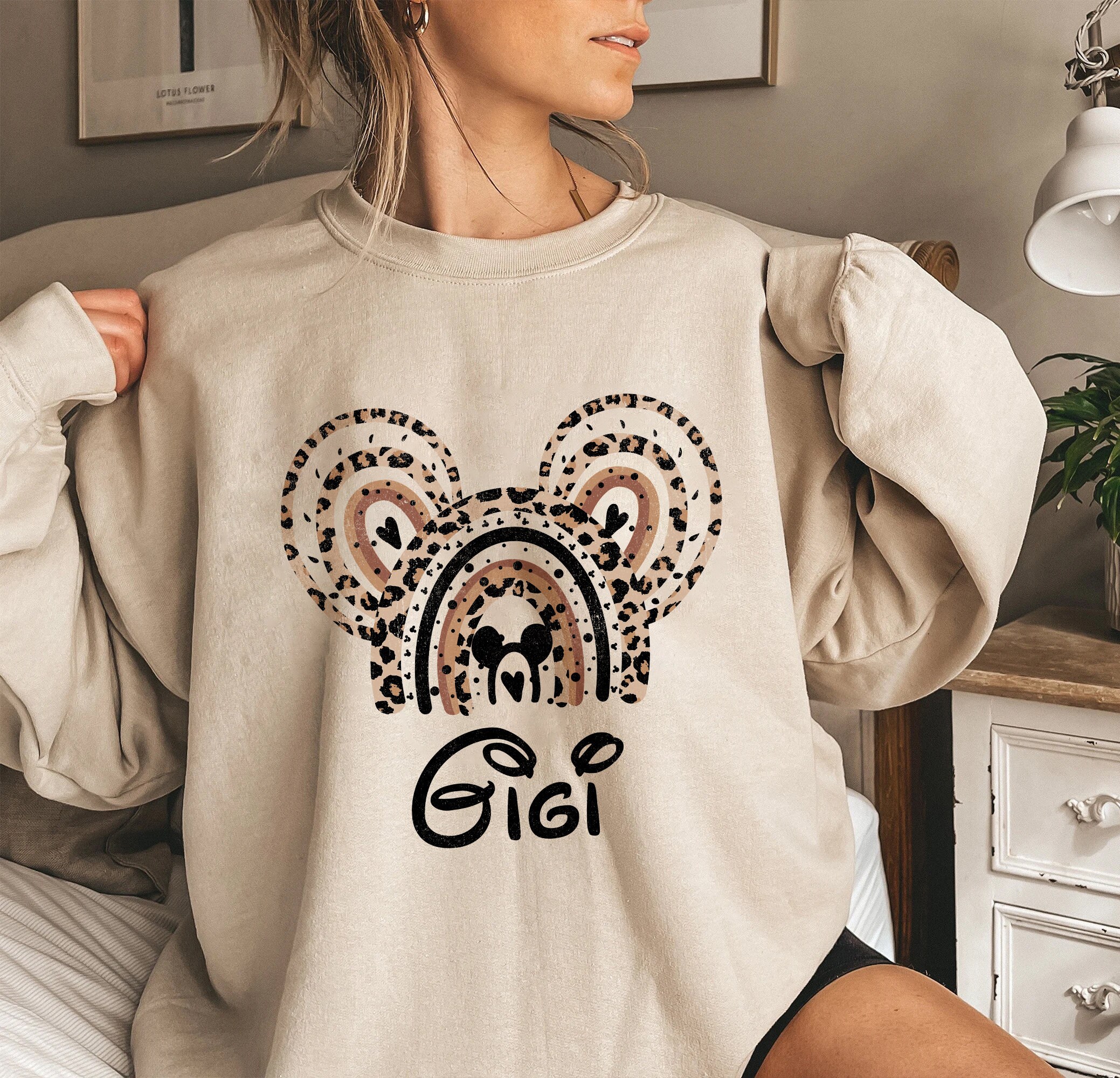 Mickey Ears Leopard Rainbow GiGi Unisex Sweatshirt Mickey Ears Leopard Rainbow GiGi Unisex Sweatshirt