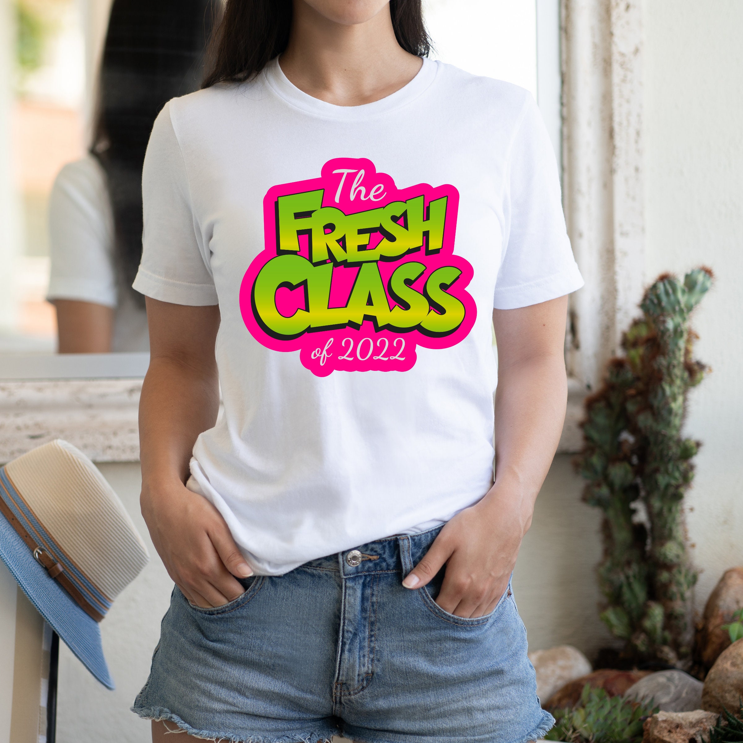 Pink And Green Neon Style The Fresh Class Of 2022 Graduation Day Unisex T-Shirt Pink And Green Neon Style The Fresh Class Of 2022 Graduation Day Unisex T-Shirt