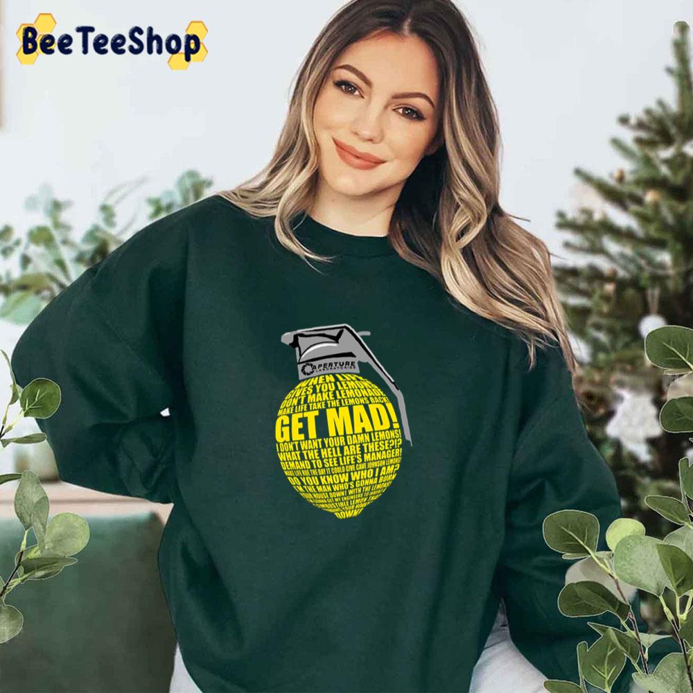 Portal 2 Cave Johnson Combustible Lemon Quote Unisex T-Shirt Portal 2 Cave Johnson Combustible Lemon Quote Unisex T-Shirt