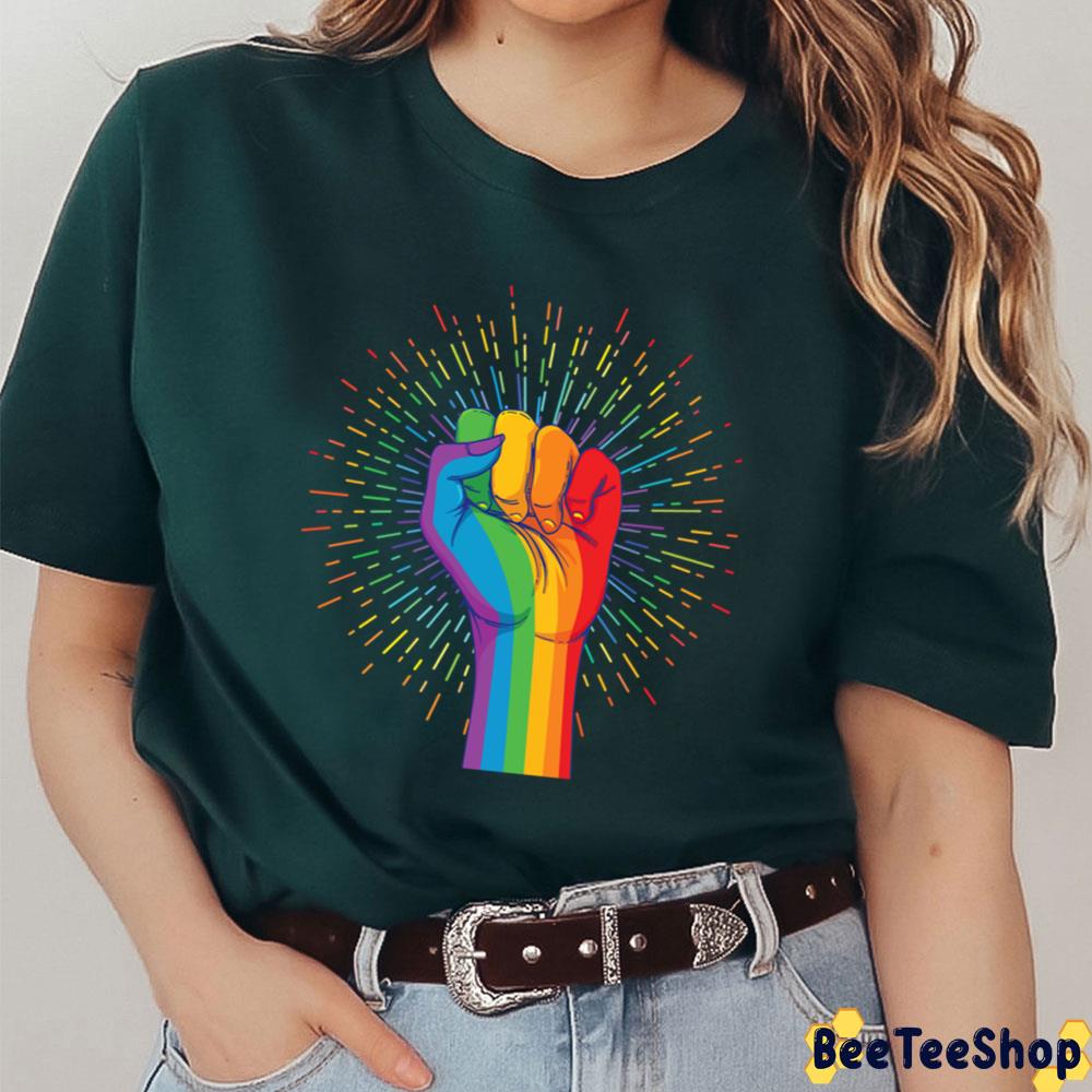 Pride Allyship Hand Rainbow Allyship Color Happy Pried Month Unisex T-Shirt Pride Allyship Hand Rainbow Allyship Color Happy Pried Month Unisex T-Shirt