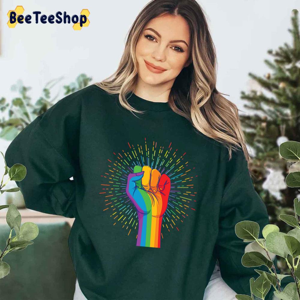 Pride Allyship Hand Rainbow Allyship Color Happy Pried Month Unisex T-Shirt Pride Allyship Hand Rainbow Allyship Color Happy Pried Month Unisex T-Shirt