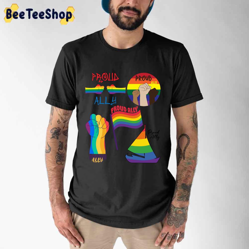 Proud Icon Pride Allyship Happy Pried Month Unisex T-Shirt Proud Icon Pride Allyship Happy Pried Month Unisex T-Shirt