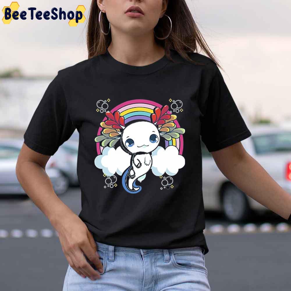 Rainbow Cloudy Axolotl Unisex T-Shirt Rainbow Cloudy Axolotl Unisex T-Shirt
