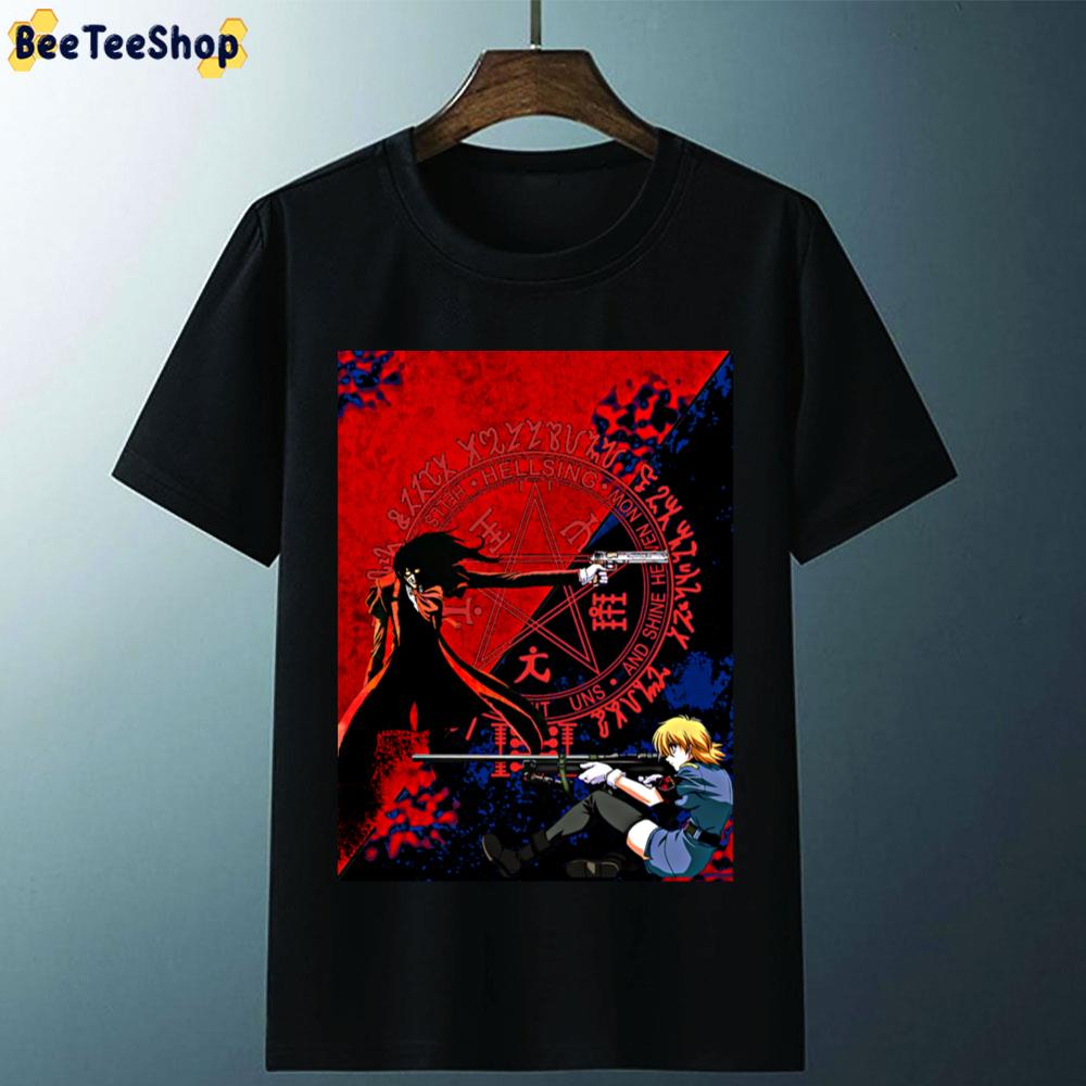 Red Blue Art Hellsing Unisex T-Shirt Red Blue Art Hellsing Unisex T-Shirt