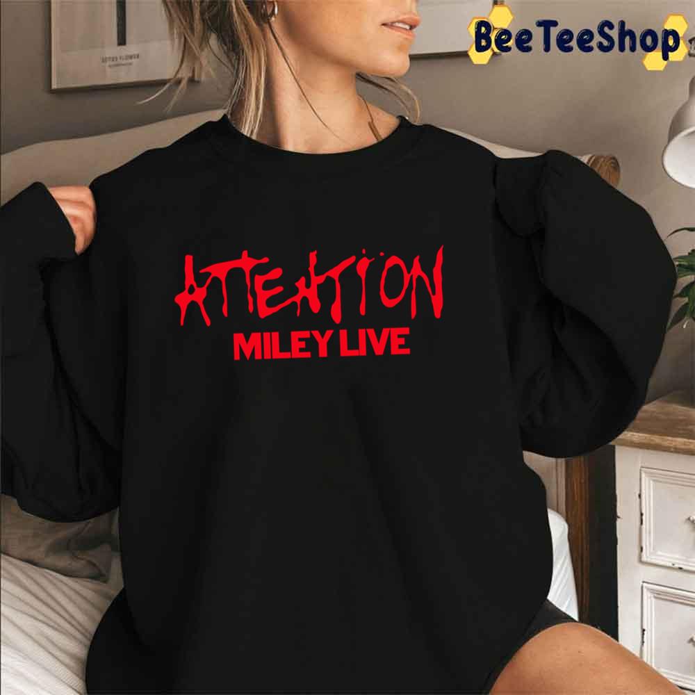 Red & White Attention Miley Live Unisex T-Shirt Red & White Attention Miley Live Unisex T-Shirt