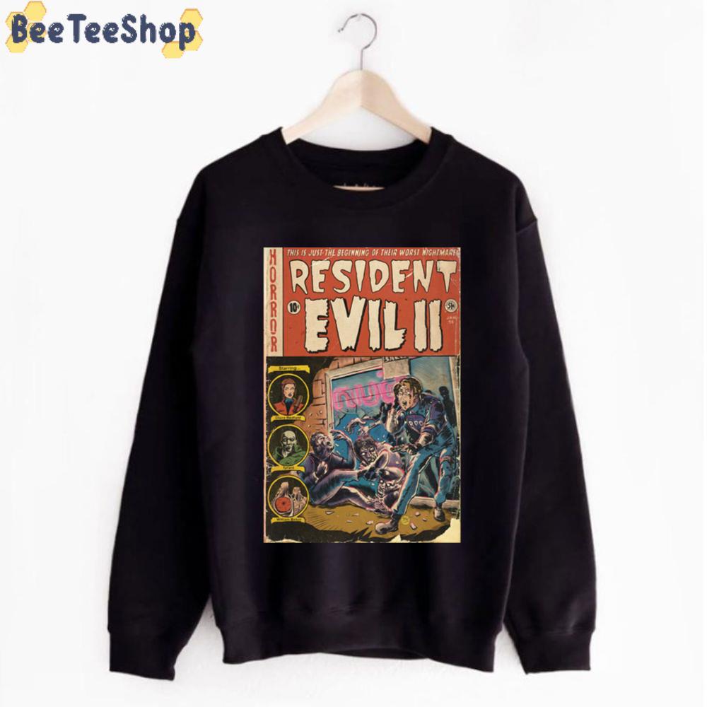 Resident Evil 2 Fan Art Comic Book Cover Unisex T-Shirt Resident Evil 2 Fan Art Comic Book Cover Unisex T-Shirt