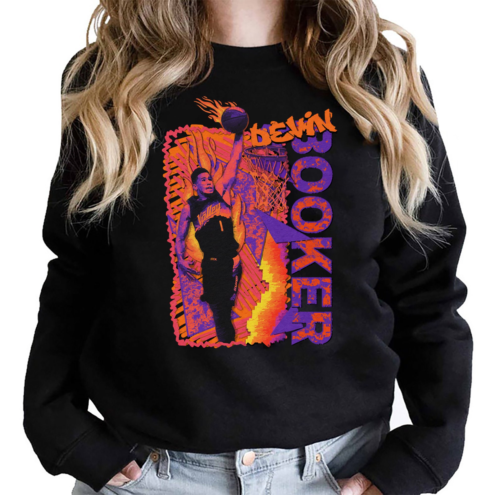 Retro Art Devin Booker Phoenix Suns Basketball Unisex Sweatshirt Retro Art Devin Booker Phoenix Suns Basketball Unisex Sweatshirt