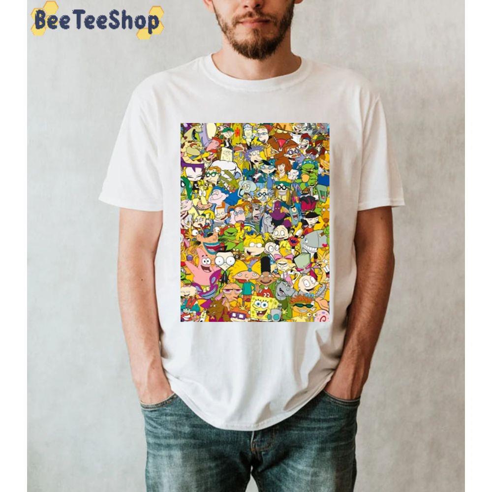 Retro Characters Spongebob Nickelodeon Unisex T-Shirt Retro Characters Spongebob Nickelodeon Unisex T-Shirt