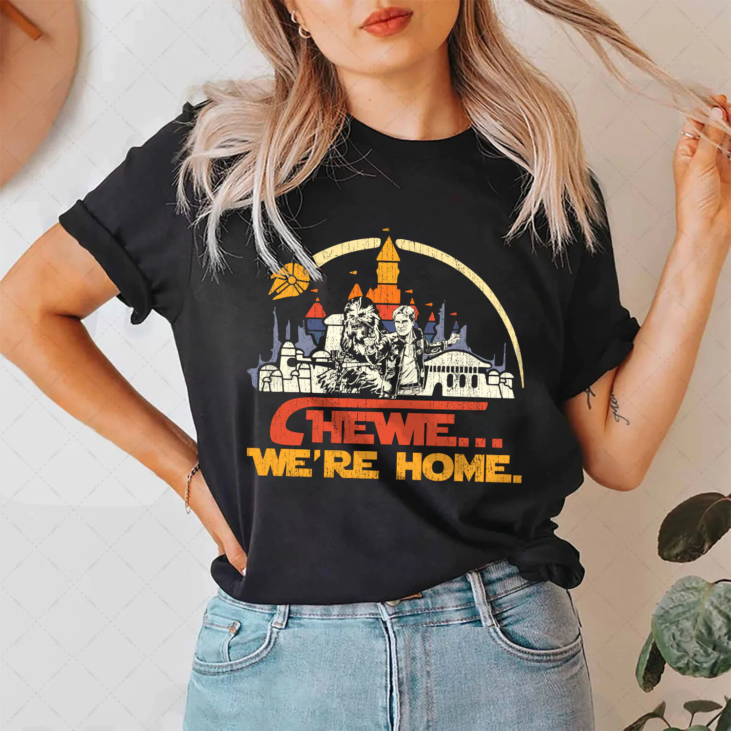 Retro Chewie We're Home Disney Star Wars Unisex T-shirt Retro Chewie We're Home Disney Star Wars Unisex T-shirt