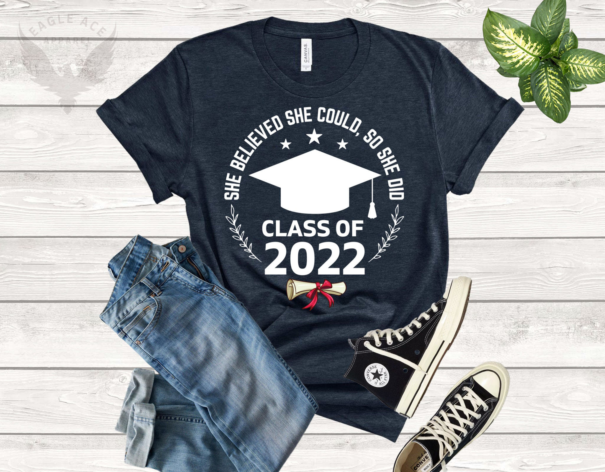 She Believed She Could So Shi Did Class Of 2022 Graduation Day Unisex T-Shirt She Believed She Could So Shi Did Class Of 2022 Graduation Day Unisex T-Shirt