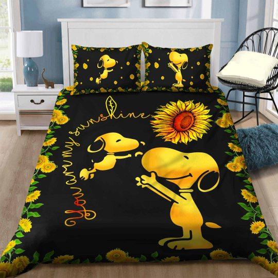 SuNFLowers And Snoopy Bedding Set SuNFLowers And Snoopy Bedding Set