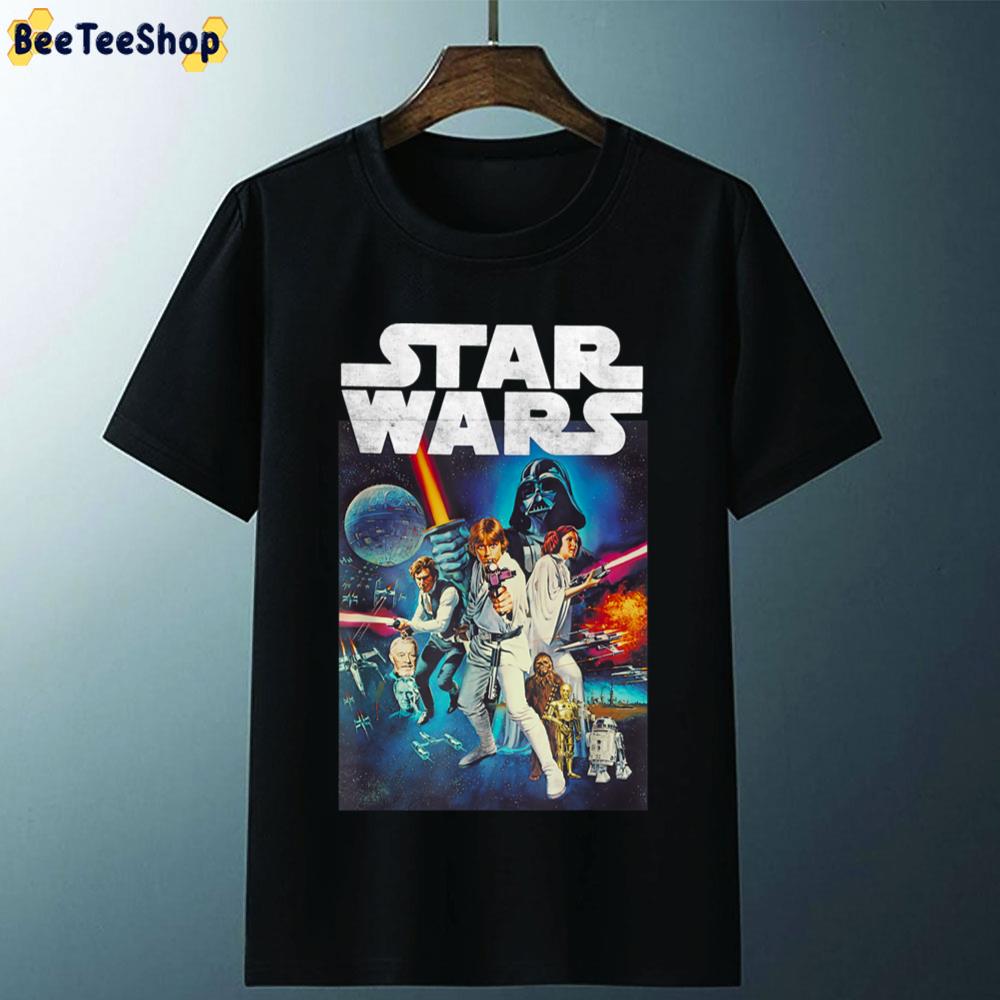 Vintage Cast Star Wars Poster Unisex T-Shirt Vintage Cast Star Wars Poster Unisex T-Shirt