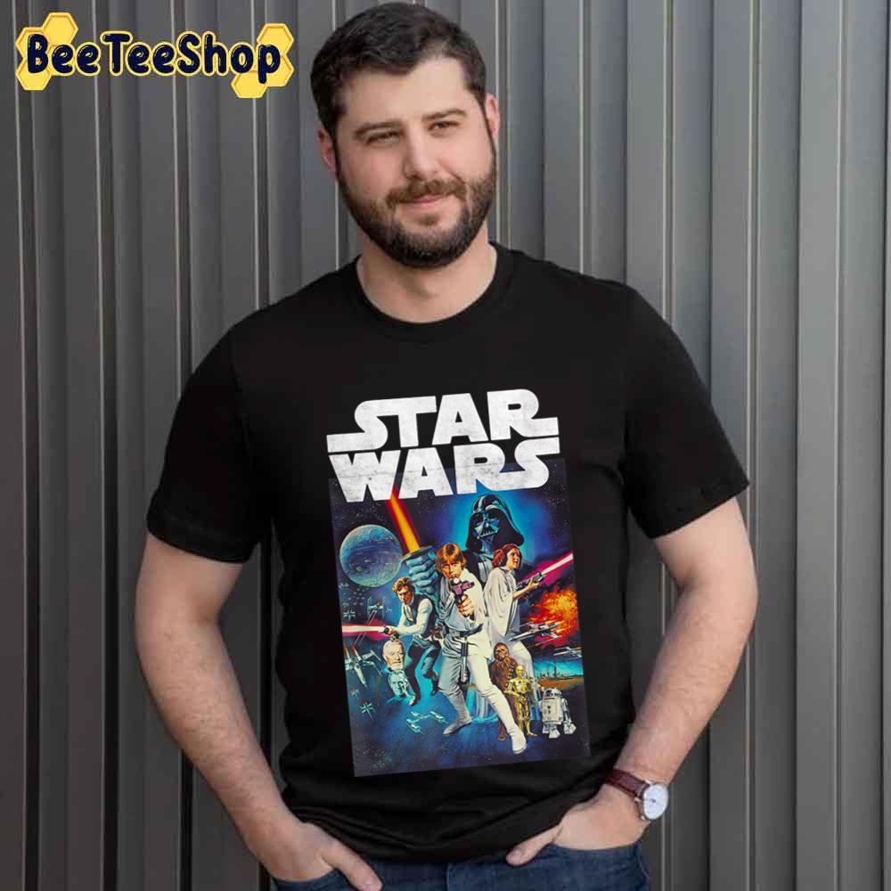 Vintage Cast Star Wars Poster Unisex T-Shirt Vintage Cast Star Wars Poster Unisex T-Shirt