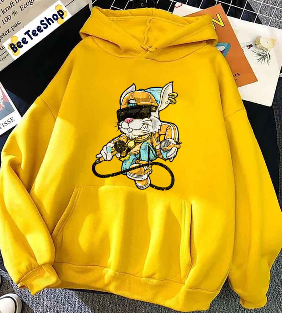 Vintage Rapper Rabbit Graffiti Unisex Hoodie Vintage Rapper Rabbit Graffiti Unisex Hoodie