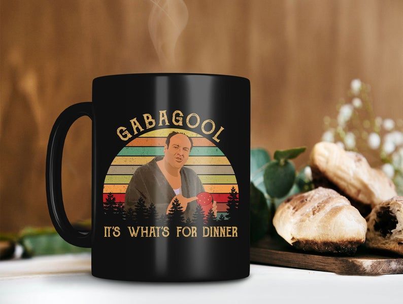 Vintage Retro Gabagool It's What's For Dinner Mug The Sopranos Mug Tony Soprano Lover Premium Sublime Ceramic Coffee Mug Black Vintage Retro Gabagool It's What's For Dinner Mug The Sopranos Mug Tony Soprano Lover Premium Sublime Ceramic Coffee Mug Black