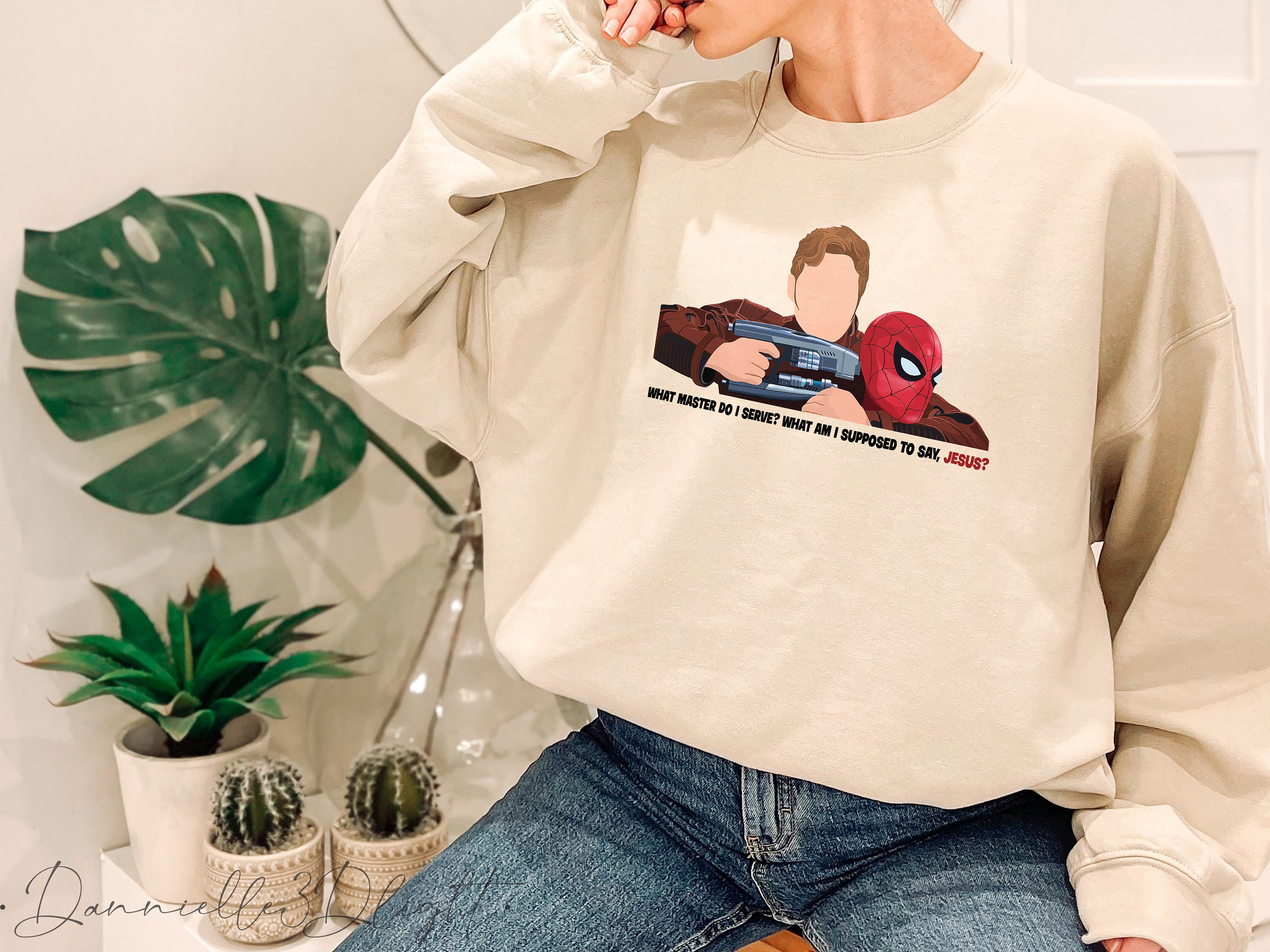 What Master Do I Serve What Am I Supposed To Say Jesus Funny Spider Man Unisex Sweatshirt