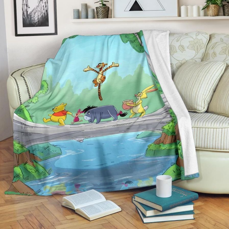 Winnie The Pooh Adventure Time Fleece Blanket Gift For Fan, Premium Comfy Sofa Throw Blanket Gift Winnie The Pooh Adventure Time Fleece Blanket Gift For Fan, Premium Comfy Sofa Throw Blanket Gift